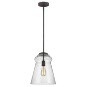Loras 12" Pendant, Dark Weathered Iron Finish - Bees Lighting