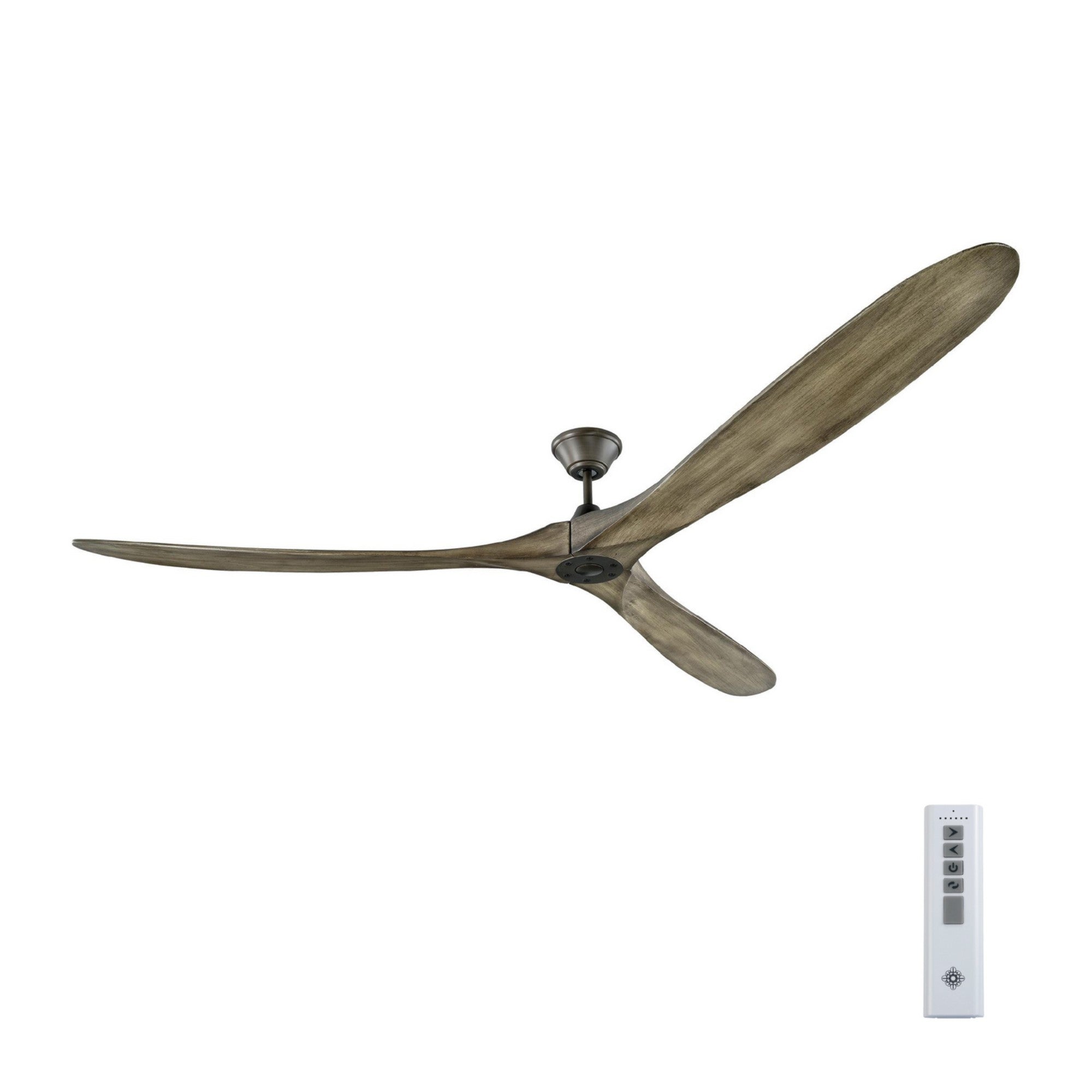 Maverick Super Max 88 Inch Aged Pewter Large Ceiling Fan with Remote - Bees Lighting
