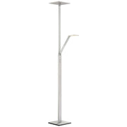Task Portables 2-Light LED Floor Lamp, Chiseled Nickel Finish, Square Head - Bees Lighting