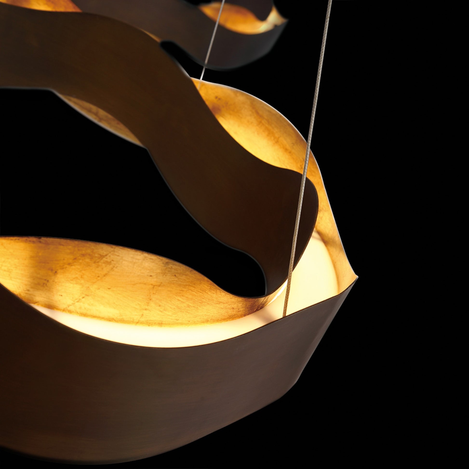 Vaughan 24" LED Chandelier, Bronze & Gold Finish - Bees Lighting