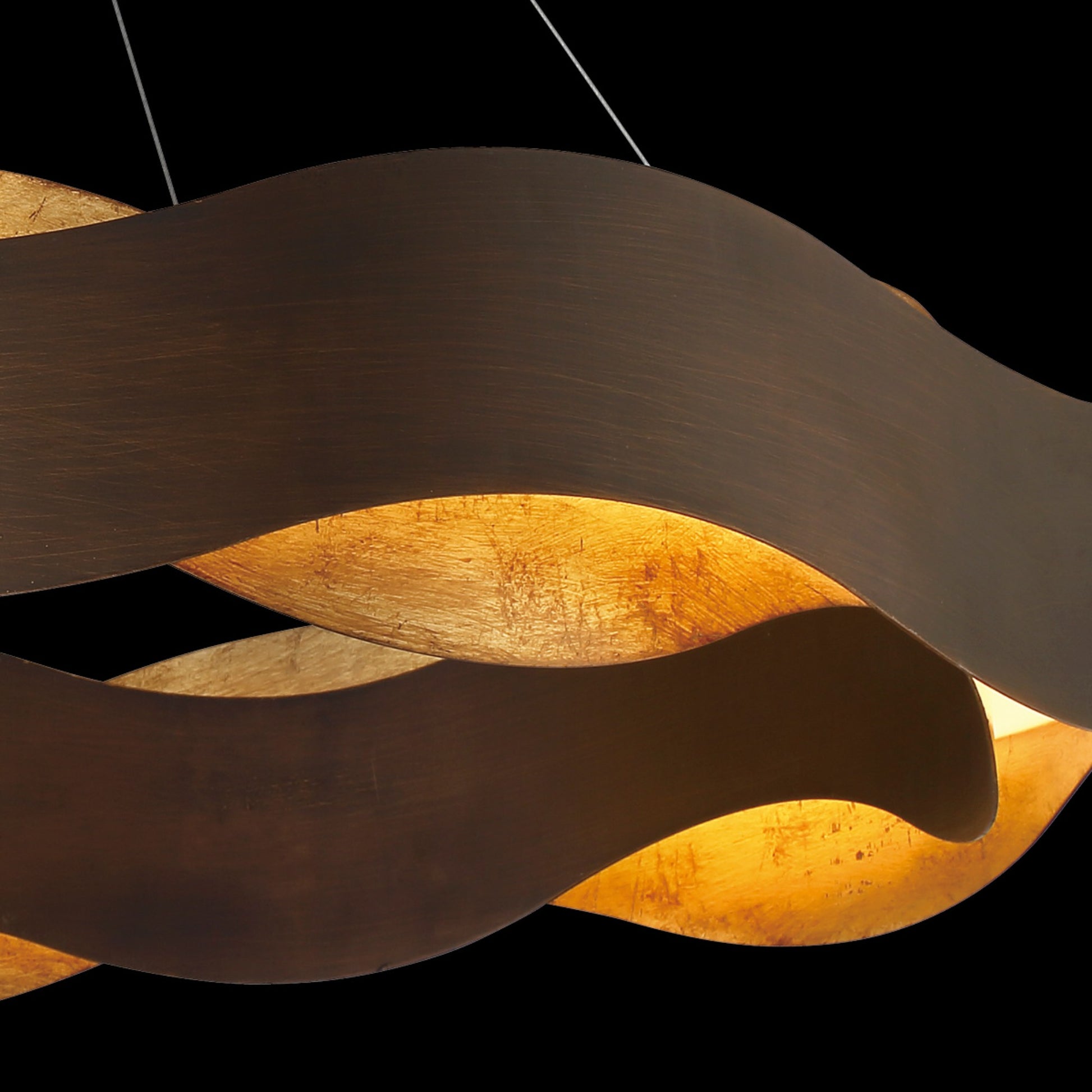 Vaughan 24" LED Chandelier, Bronze & Gold Finish - Bees Lighting
