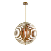 Abruzzo 24" Pendant, Natural Wood Finish - Bees Lighting