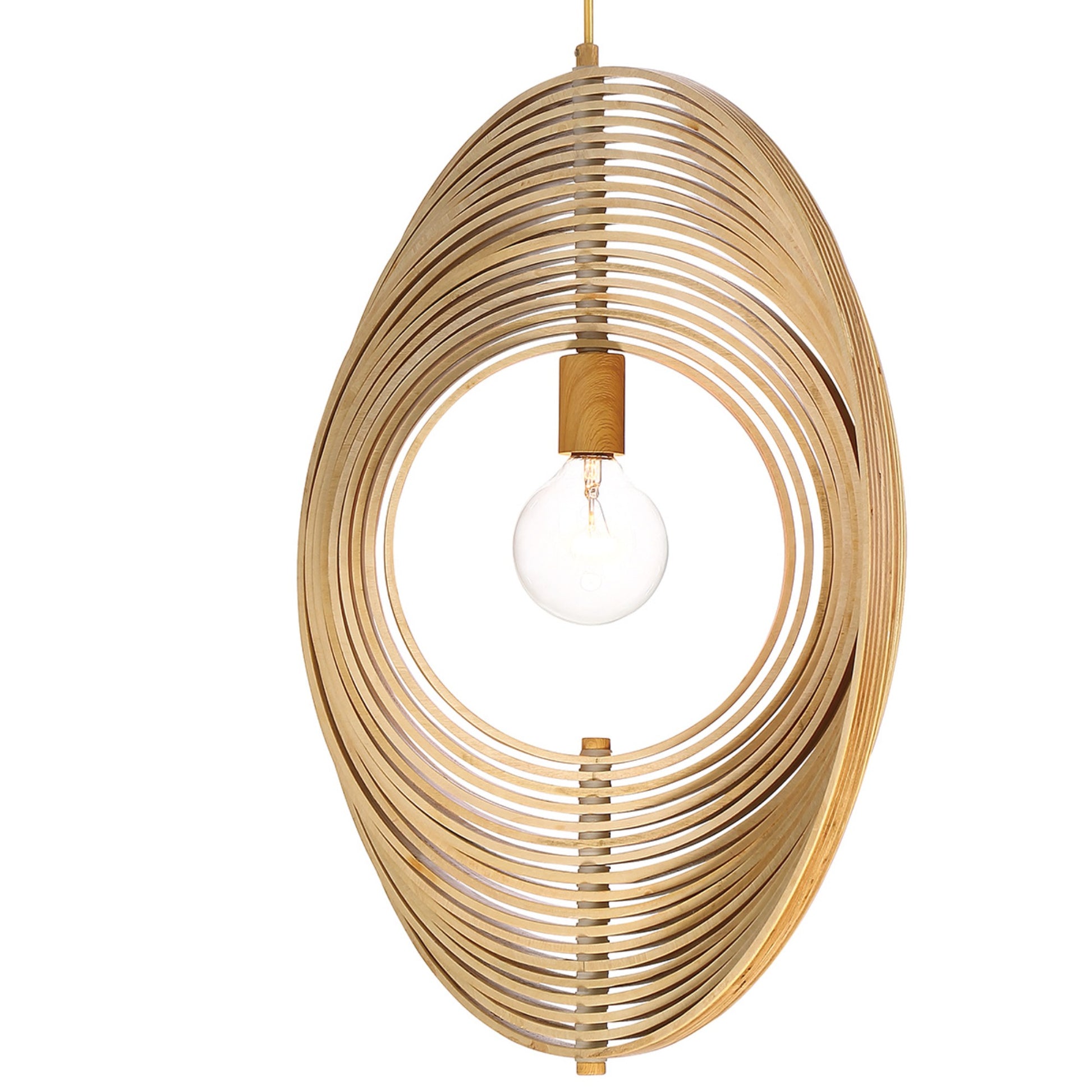 Abruzzo 20" Pendant, Natural Wood Finish - Bees Lighting