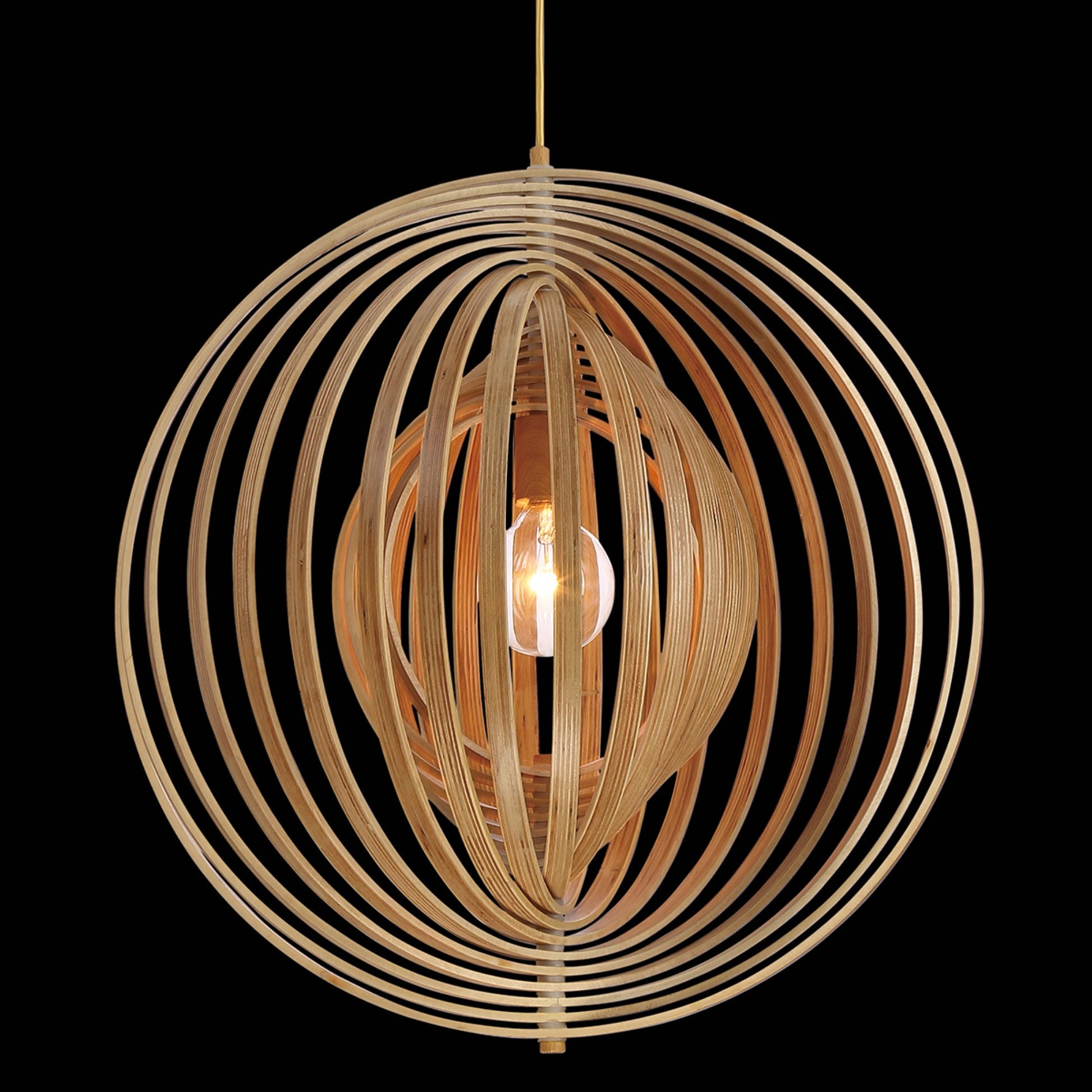 Abruzzo 20" Pendant, Natural Wood Finish - Bees Lighting