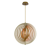 Abruzzo 20" Pendant, Natural Wood Finish - Bees Lighting