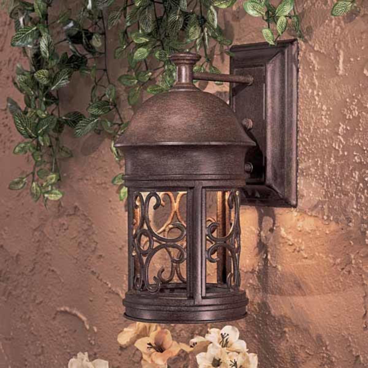 Sage Ridge 13 in. Outdoor Wall Lantern Vintage Rust Finish