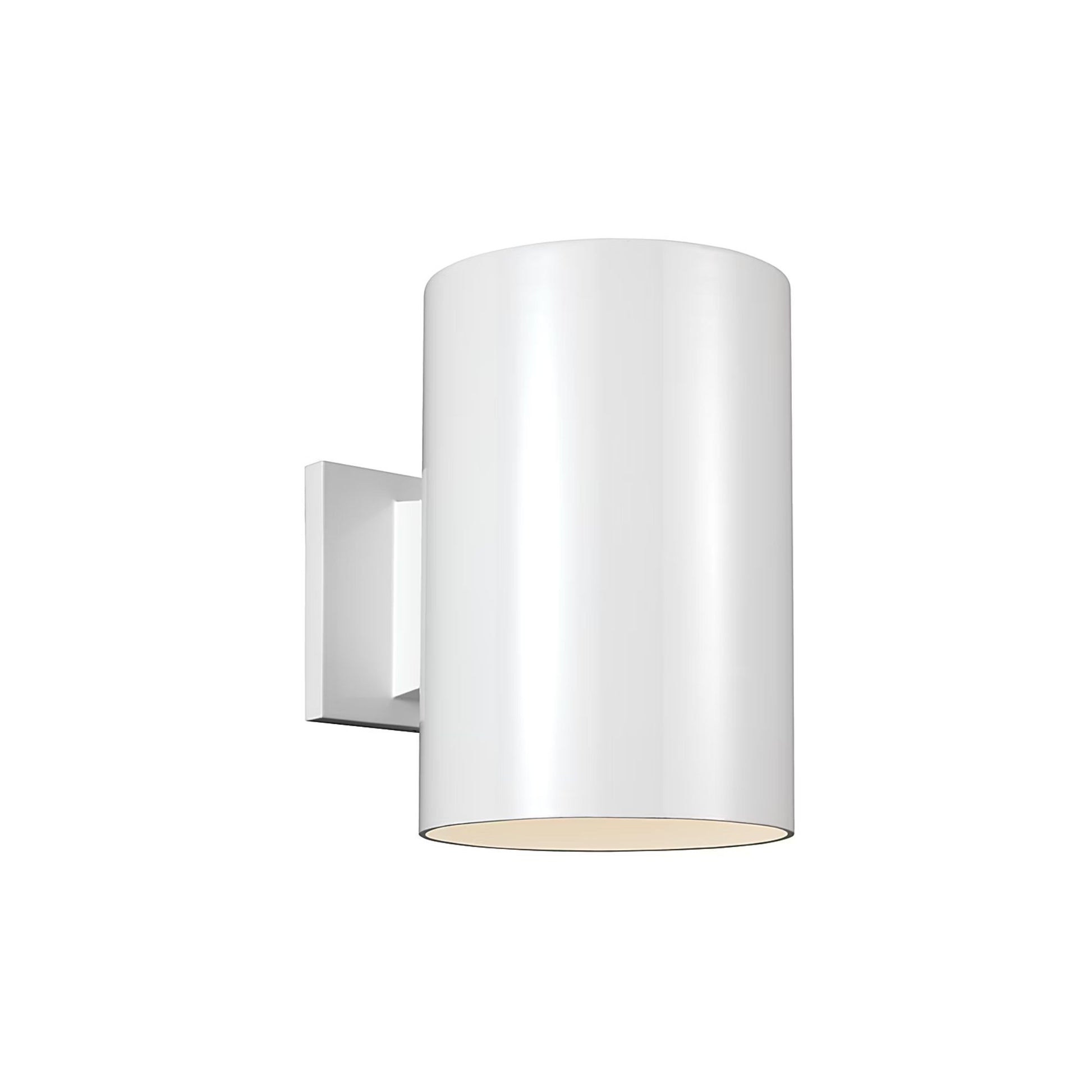 Visual Comfort Studio - Outdoor Cylinder 6" LED Down Wall Lantern, White Finish | Bees Lighting