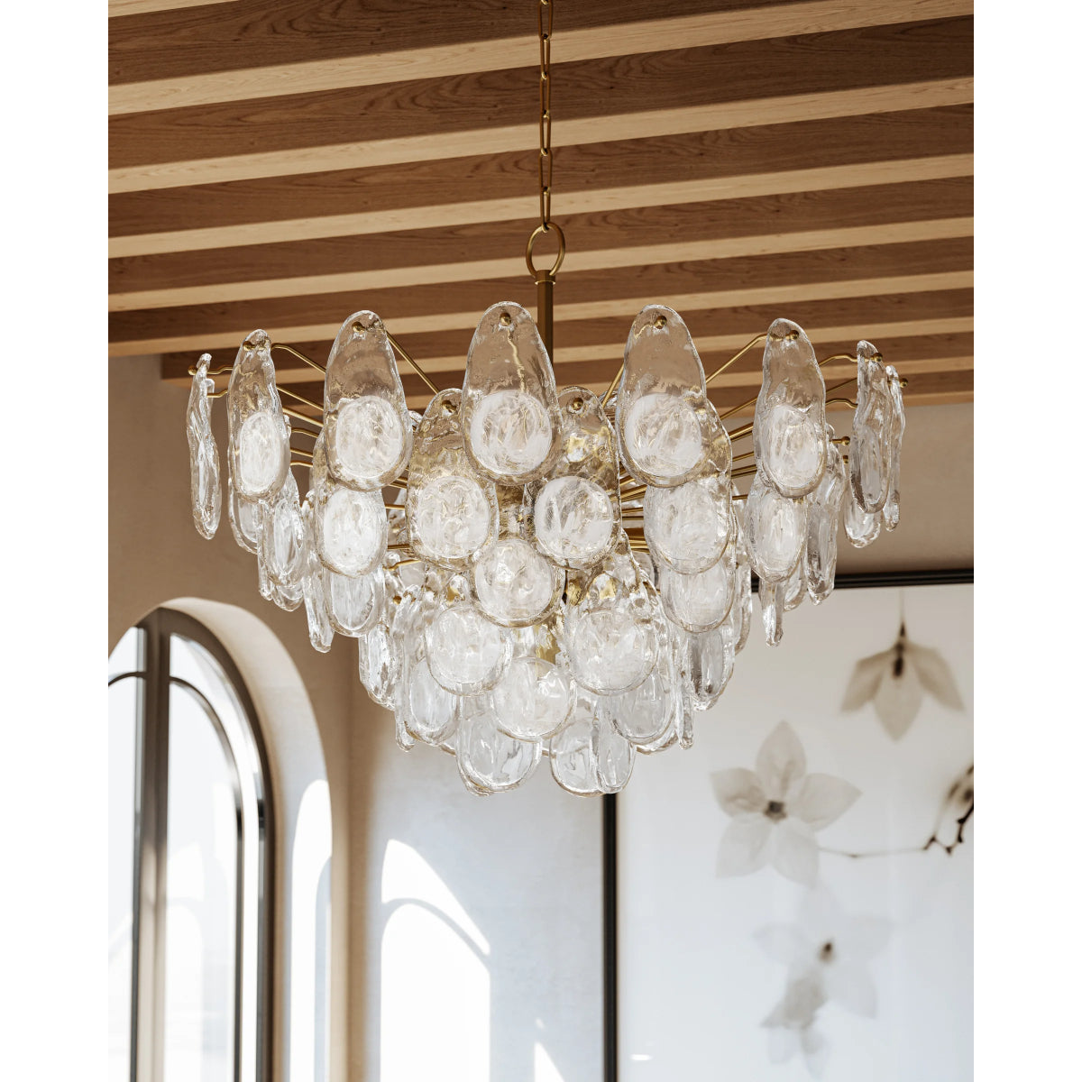Darcia 36" 15 Lights Chandelier Aged Brass Finish