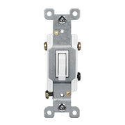 15 Amp Toggle Light Switch, Three-Way, White - Bees Lighting