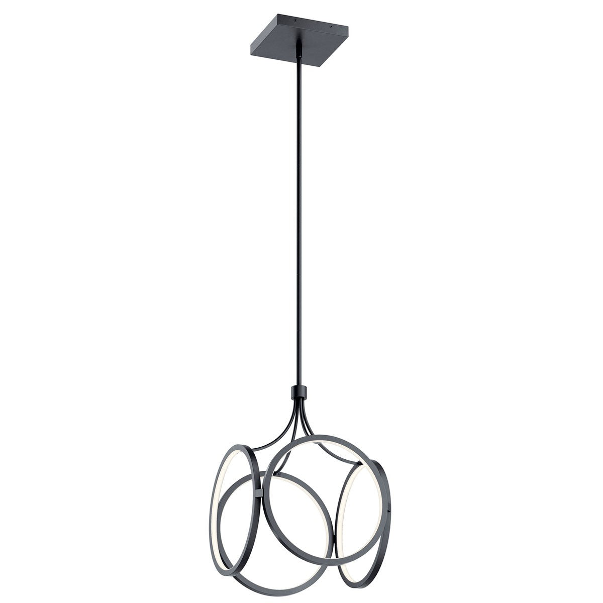 Ciri 14 in. LED Pendant Light Black Finish - Bees Lighting