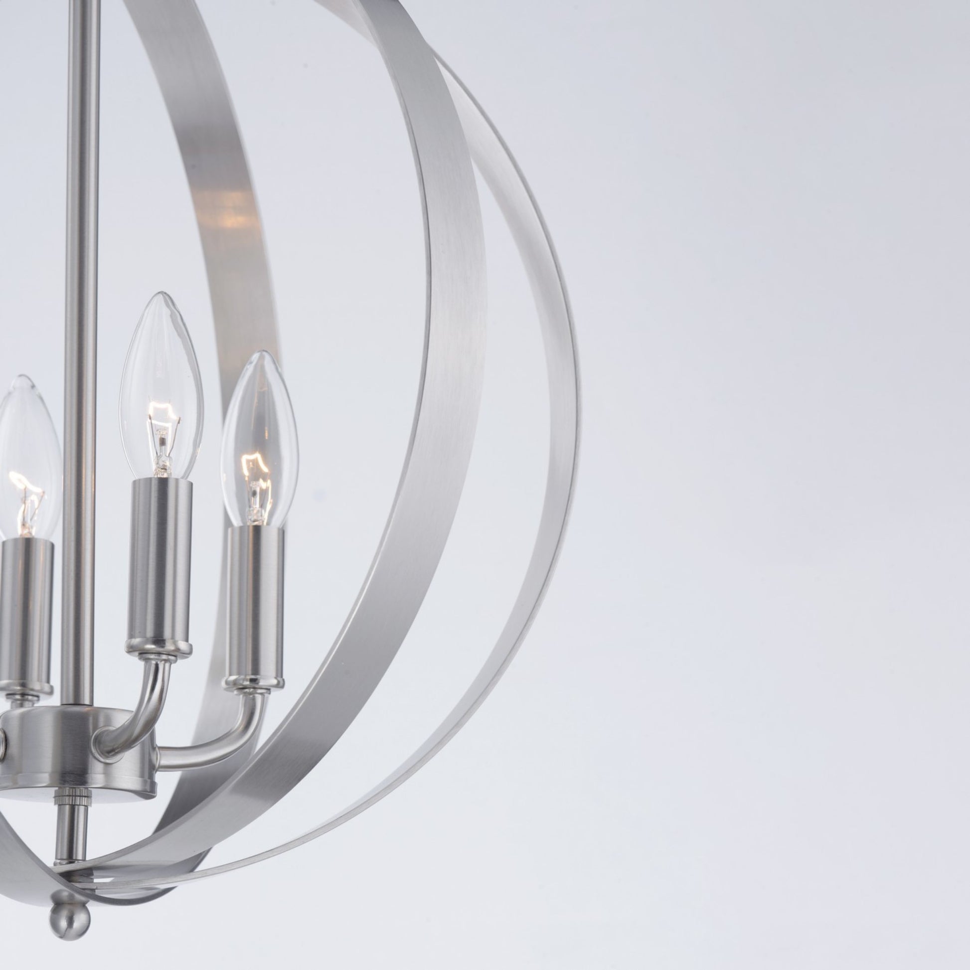 Provident 19" 4-Light Chandelier, Satin Nickel Finish - Bees Lighting