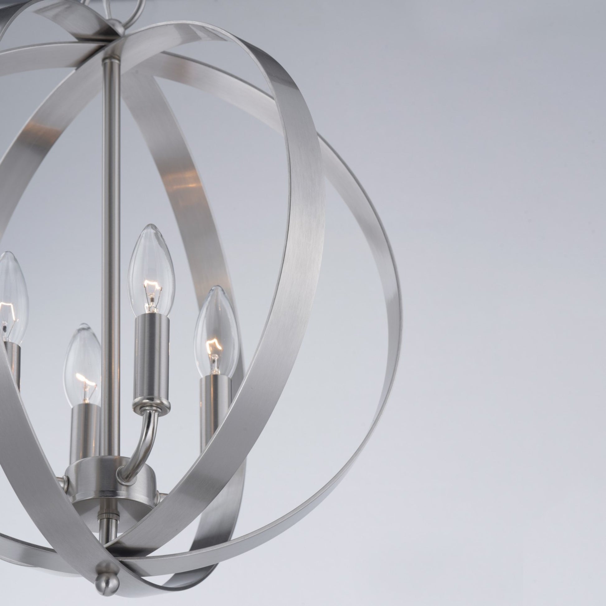 Provident 19" 4-Light Chandelier, Satin Nickel Finish - Bees Lighting