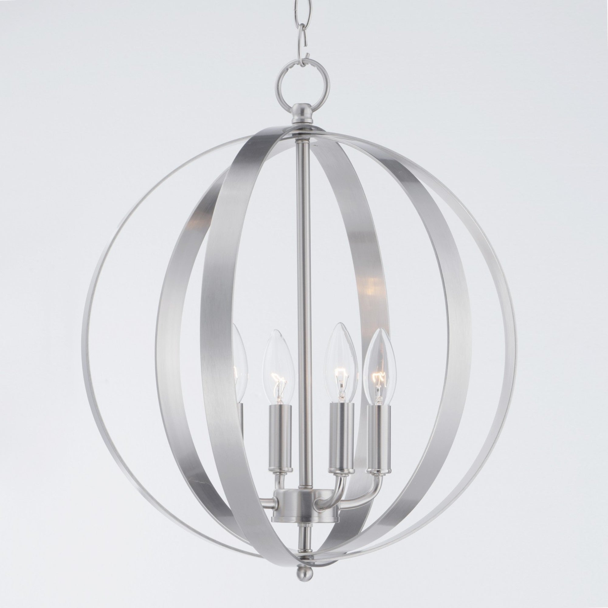 Provident 19" 4-Light Chandelier, Satin Nickel Finish - Bees Lighting