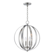 Provident 19" 4-Light Chandelier, Satin Nickel Finish - Bees Lighting