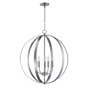 Provident 27" 5-Light Chandelier, Satin Nickel Finish - Bees Lighting
