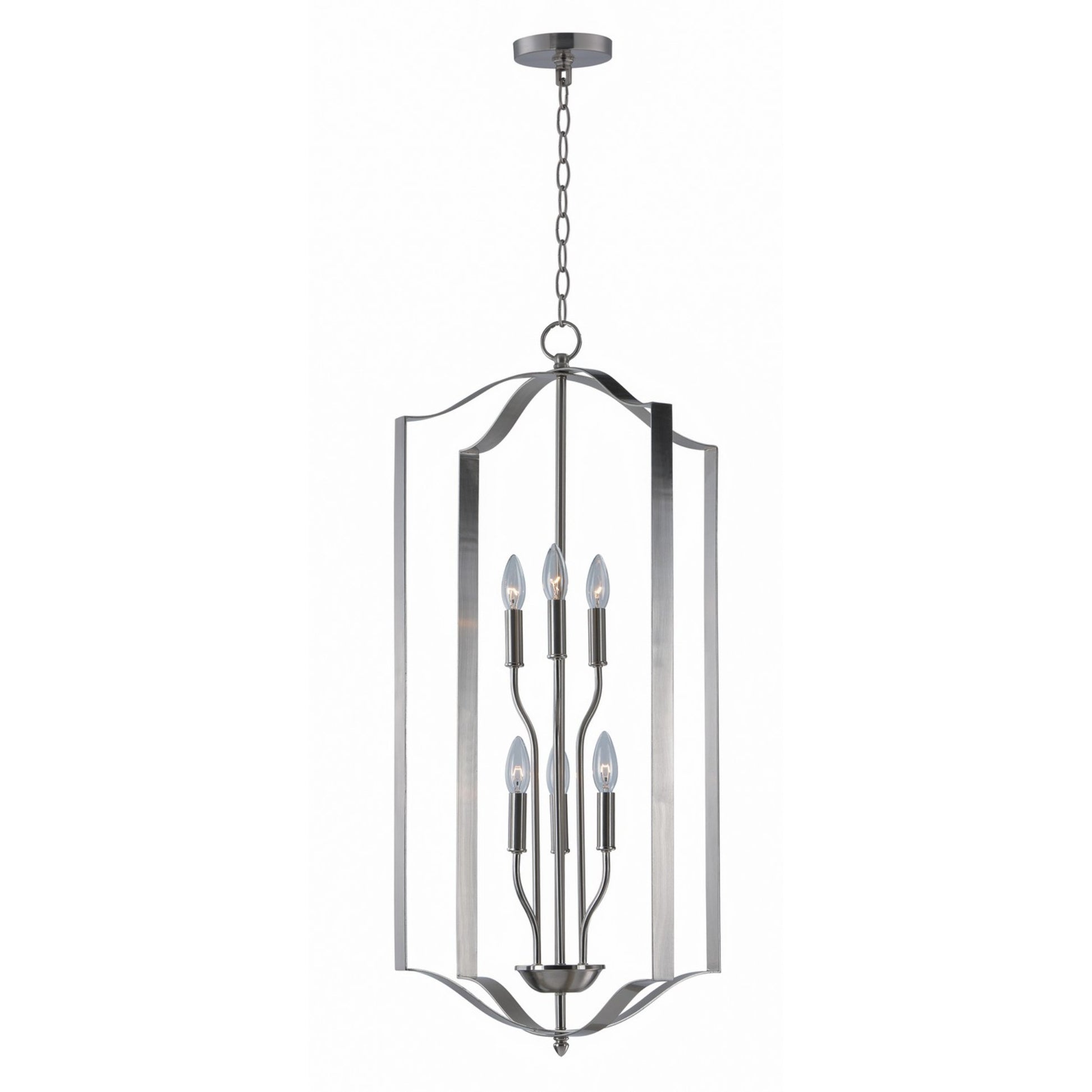 Provident 36" 6-Light Chandelier, Satin Nickel Finish - Bees Lighting