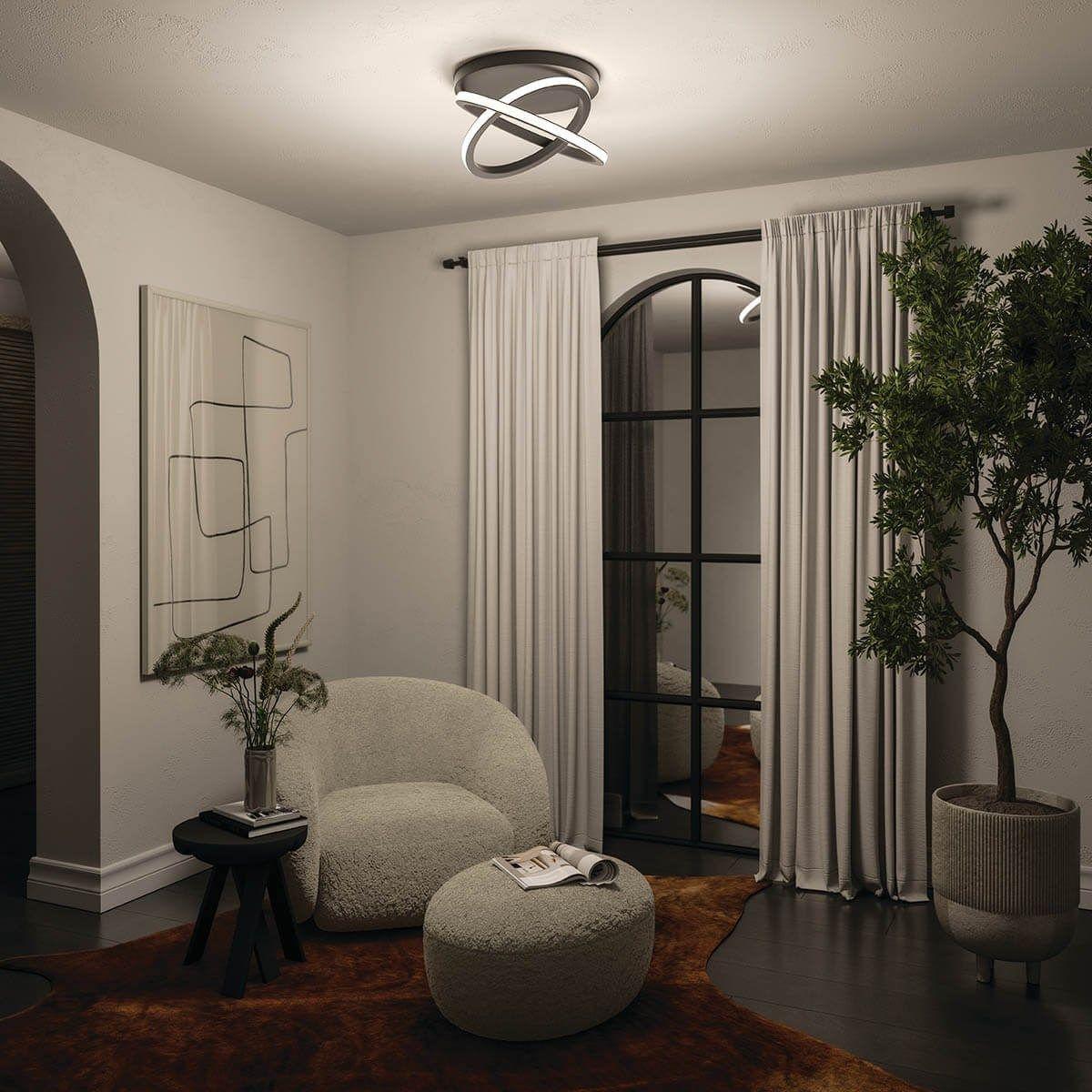 Caputo 17" LED Semi Flush Mount Light - Bees Lighting