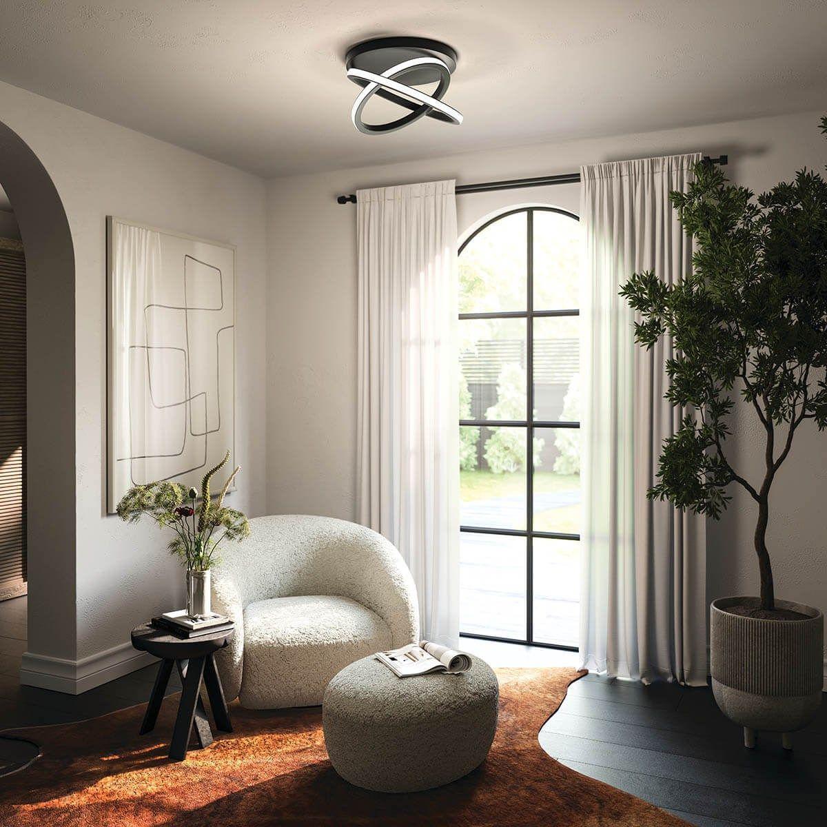 Caputo 17" LED Semi Flush Mount Light - Bees Lighting