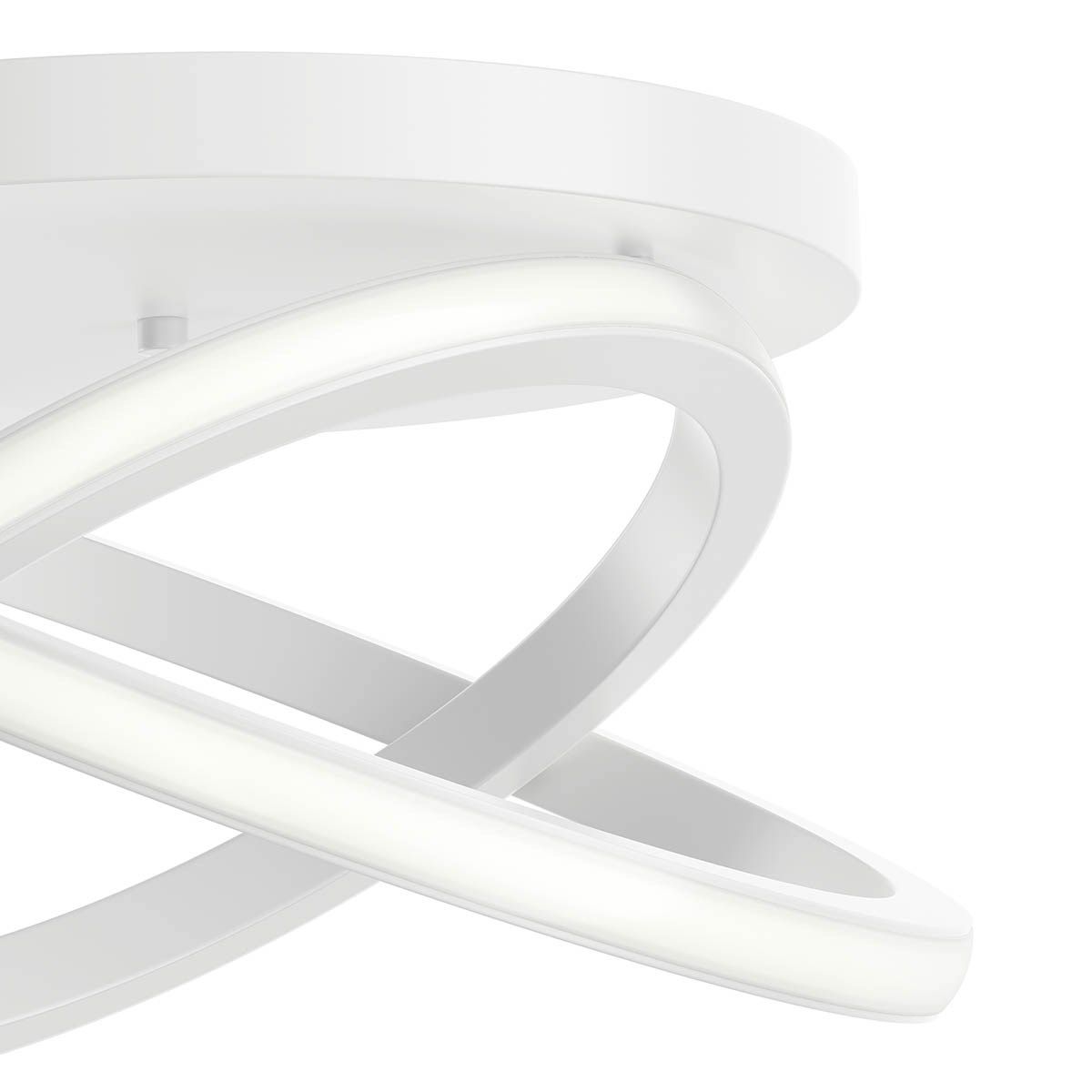 Caputo 17 in. LED Semi flush Mount Light White finish - Bees Lighting