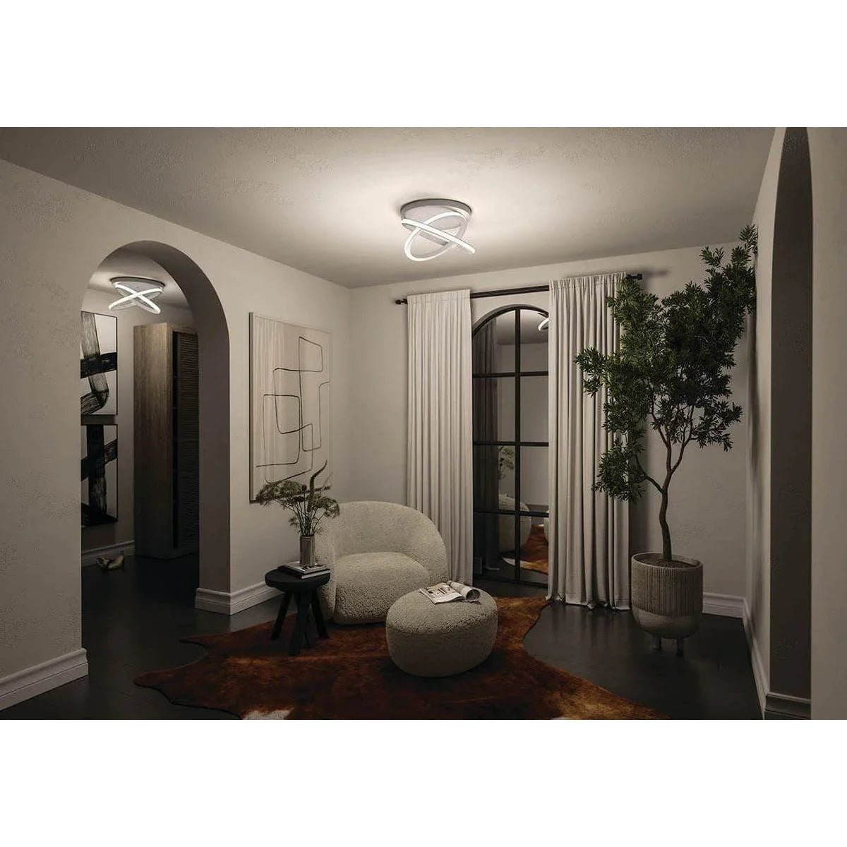 Caputo 17" LED Semi Flush Mount Light - Bees Lighting