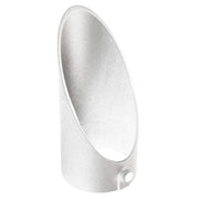 Metal landscape LED lighting component with textured housing and small side lens