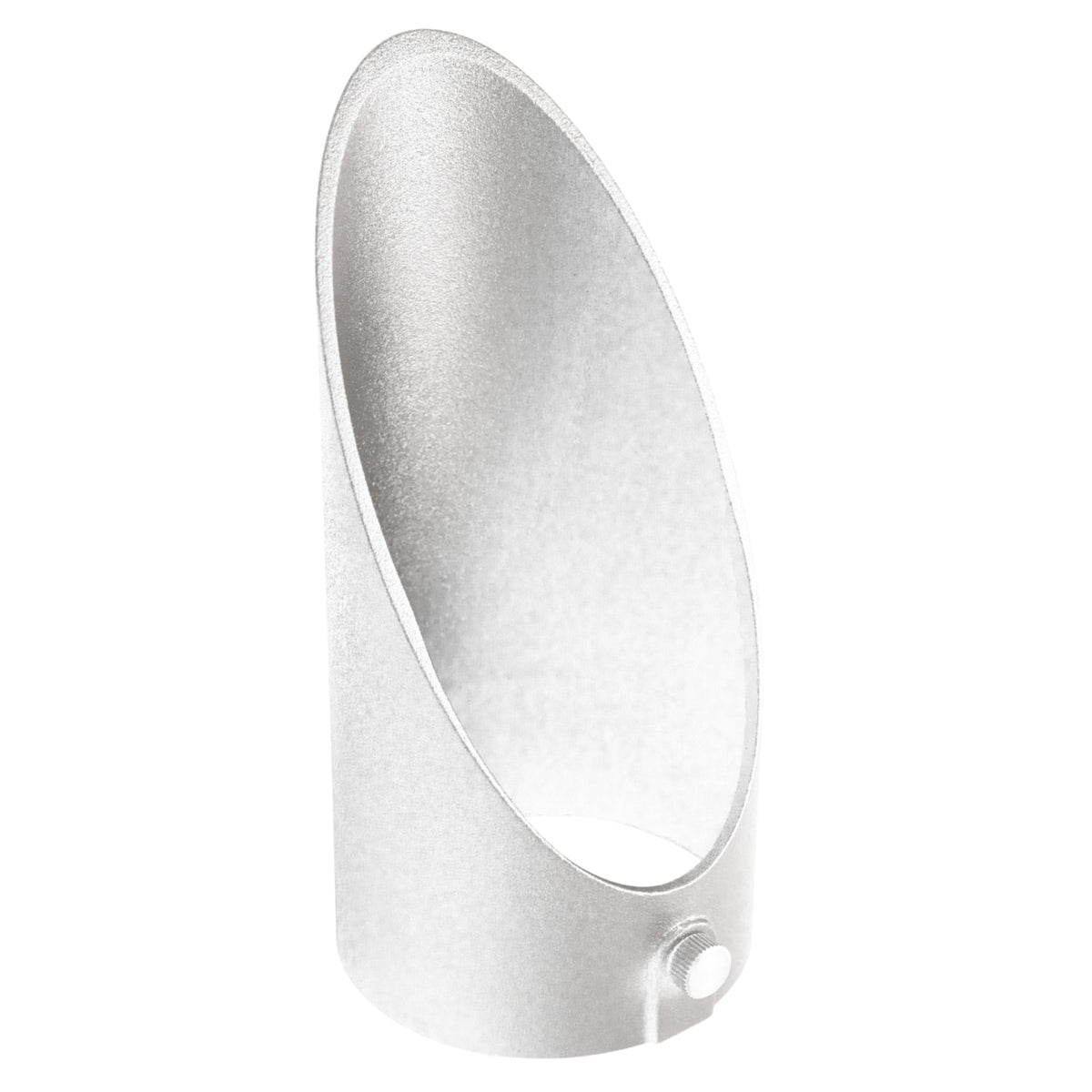 Metal landscape LED lighting component with textured housing and small side lens