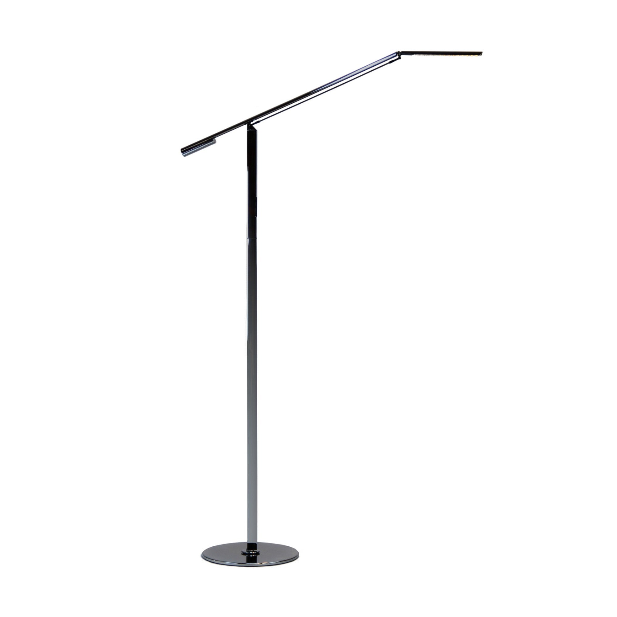 Equo Chrome Contemporary Neutral White LED Floor Lamp - Bees Lighting
