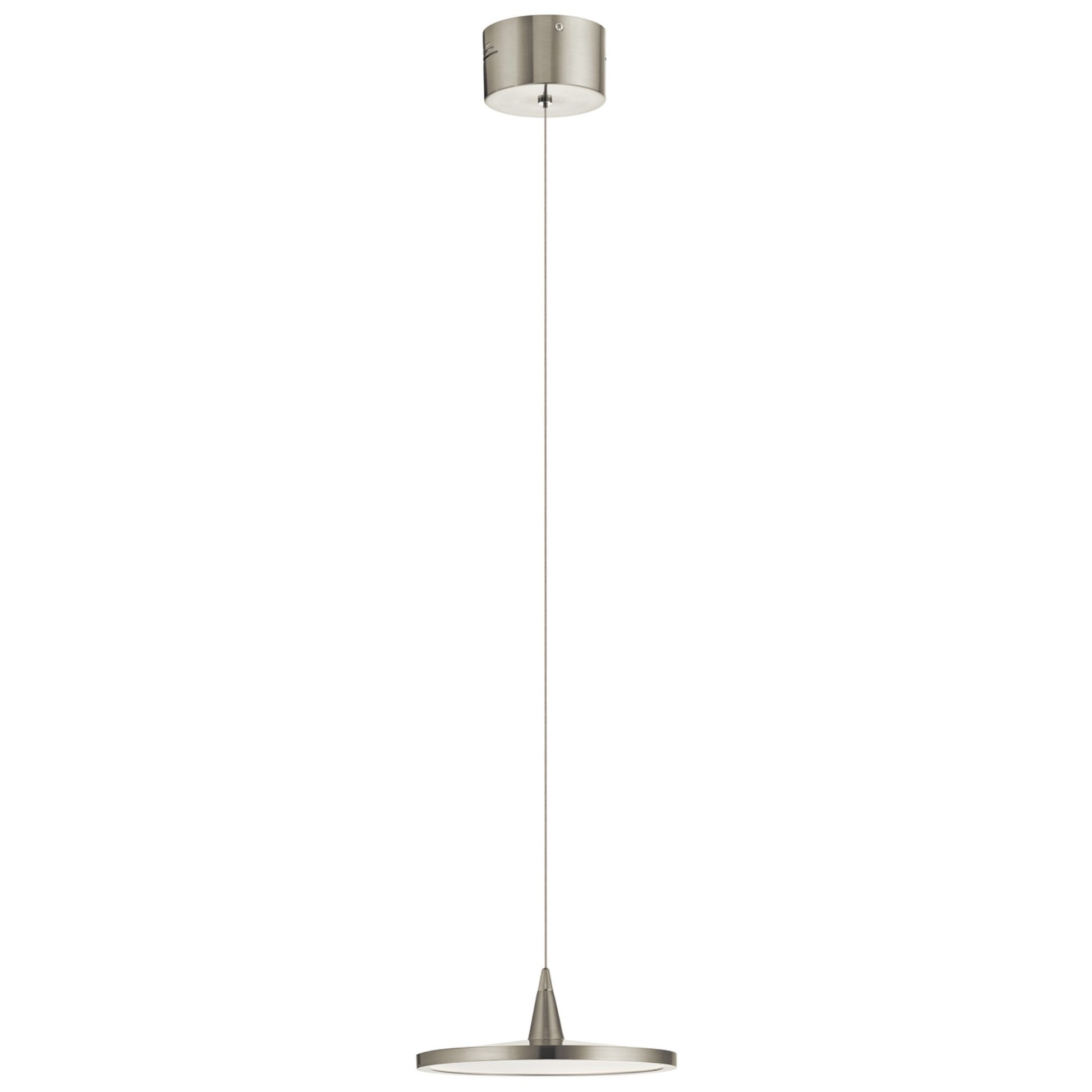 Jeno 9" LED Mini Pendant, Brushed Nickel Finish - Bees Lighting