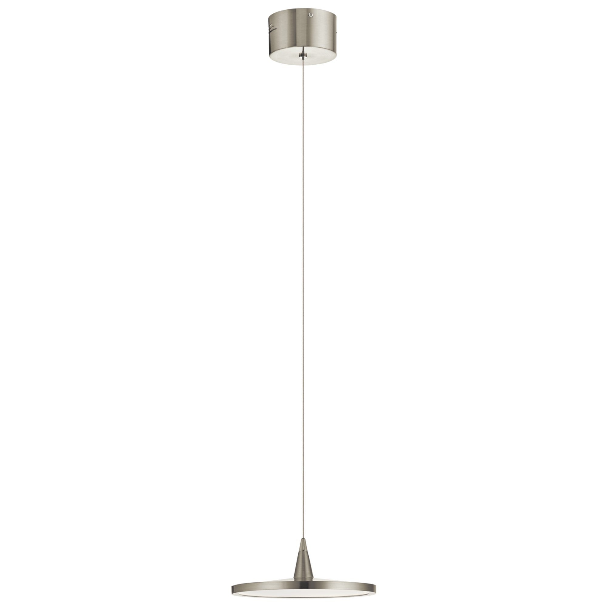 Jeno 9" LED Mini Pendant, Brushed Nickel Finish - Bees Lighting