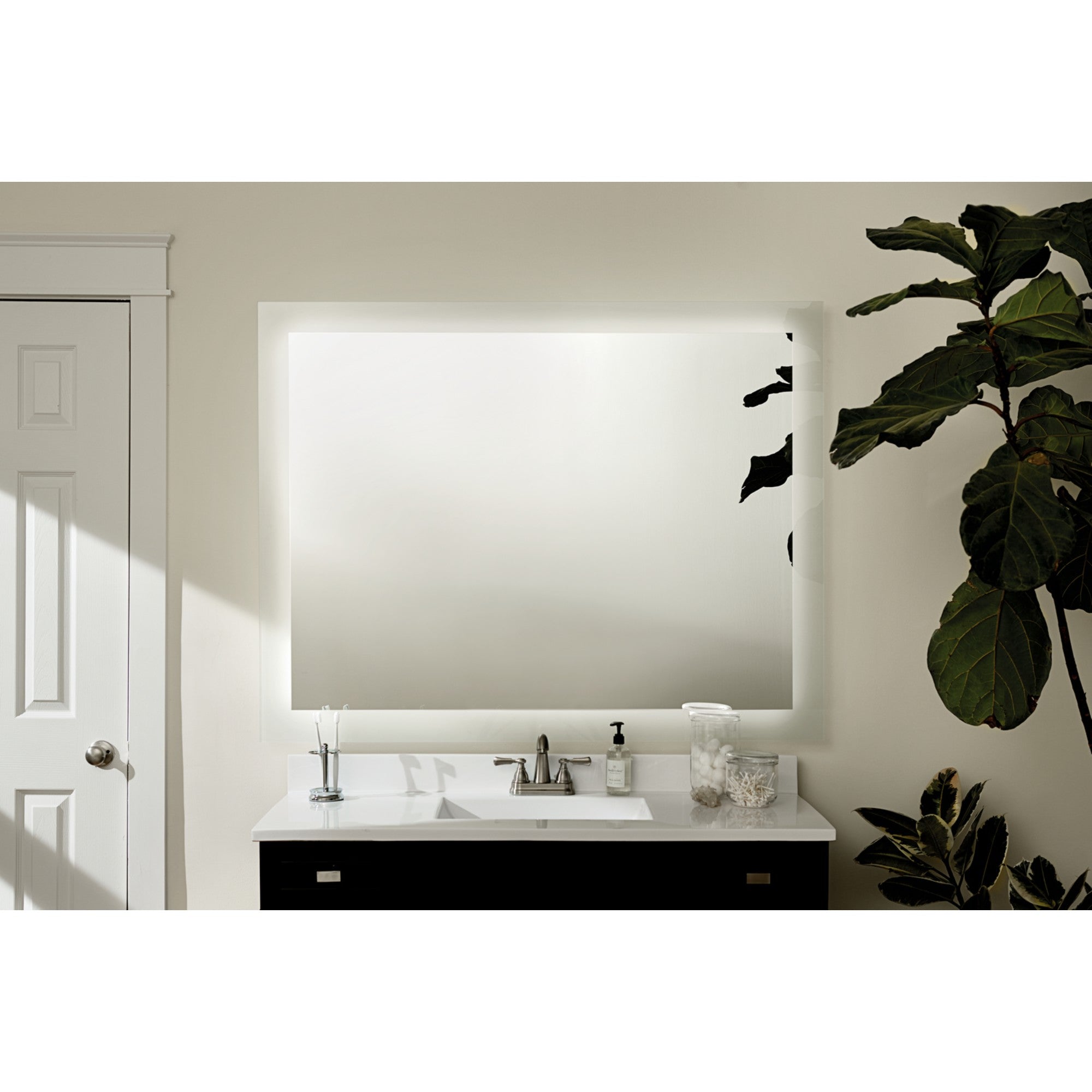 Signature 54" X 42" Rectangular LED Backlit Mirror - Bees Lighting