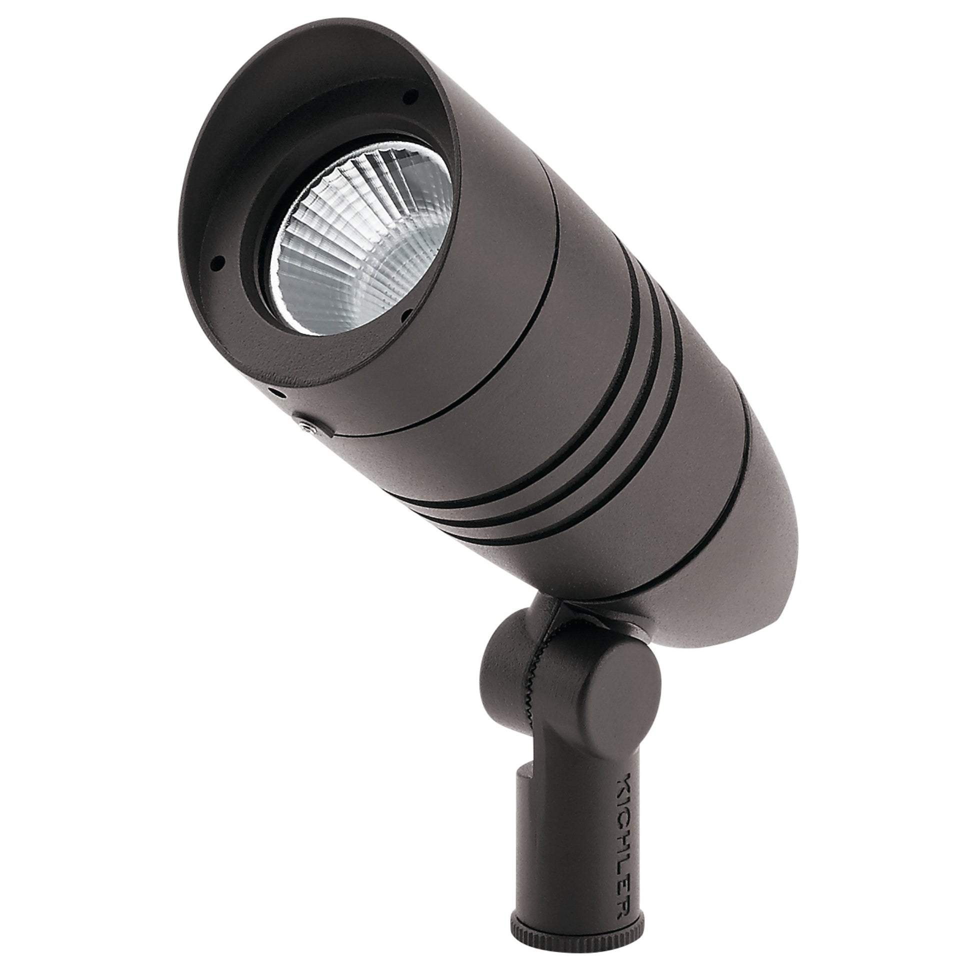 120V Small 3000K 55 Degree LED Integrated Flood Light, Textured Architectural Bronze - Bees Lighting