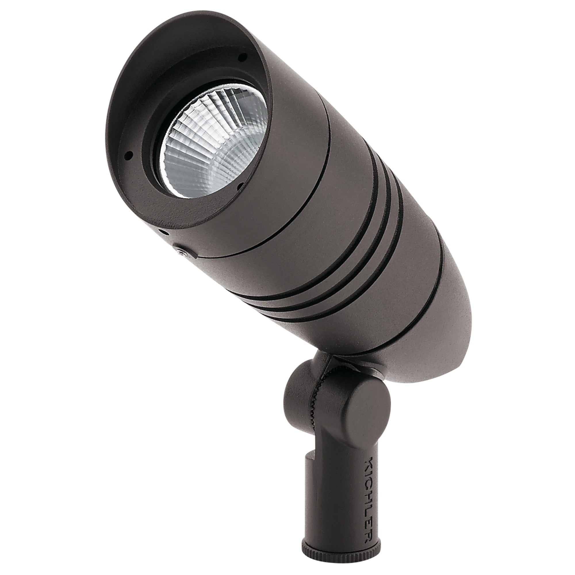120V Small 3000K 55 Degree LED Integrated Flood Light, Textured Architectural Bronze - Bees Lighting