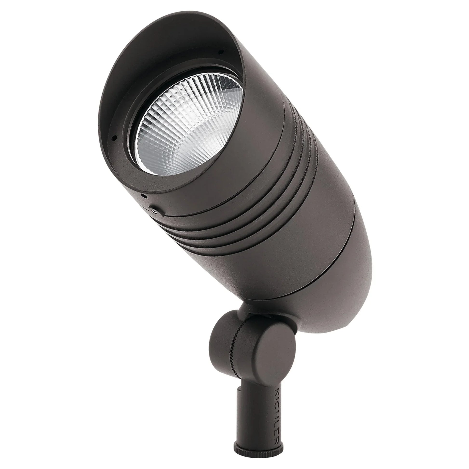 120V LED Integrated Small Spot Light, 3000K, 15 Degree, Textured Architectural Bronze - Bees Lighting