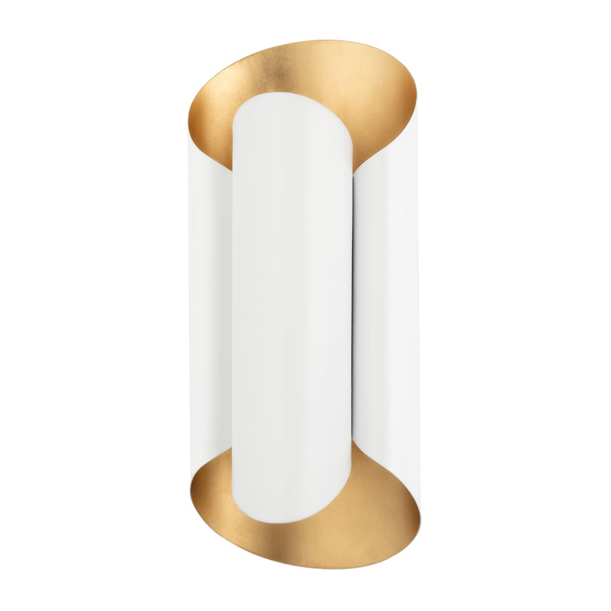 Banks 17 In. 2 Lights Wall Light Gold & White Finish - Bees Lighting