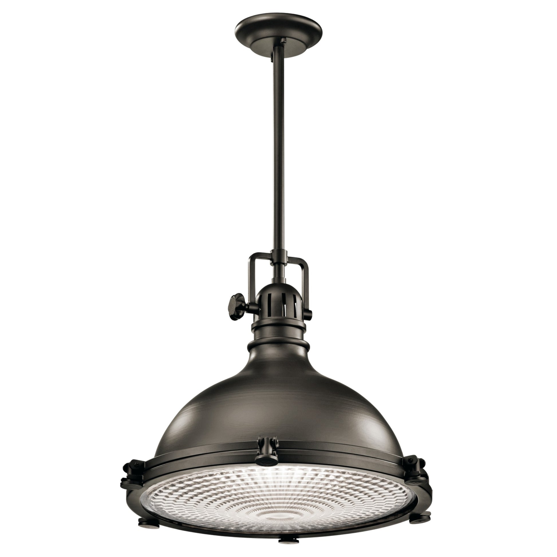 Hatteras Bay Pendant Light with Clear Fresnel Glass - Bees Lighting