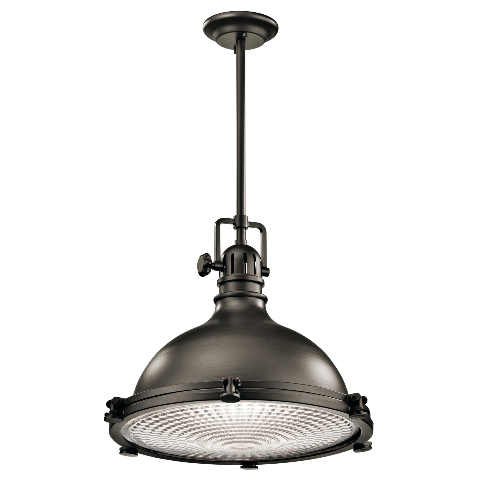 Hatteras Bay Pendant Light with Clear Fresnel Glass - Bees Lighting