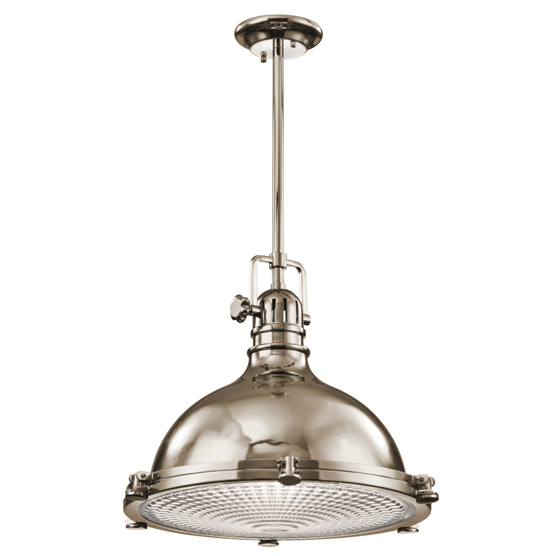 Hatteras Bay Pendant Light with Clear Fresnel Glass - Bees Lighting
