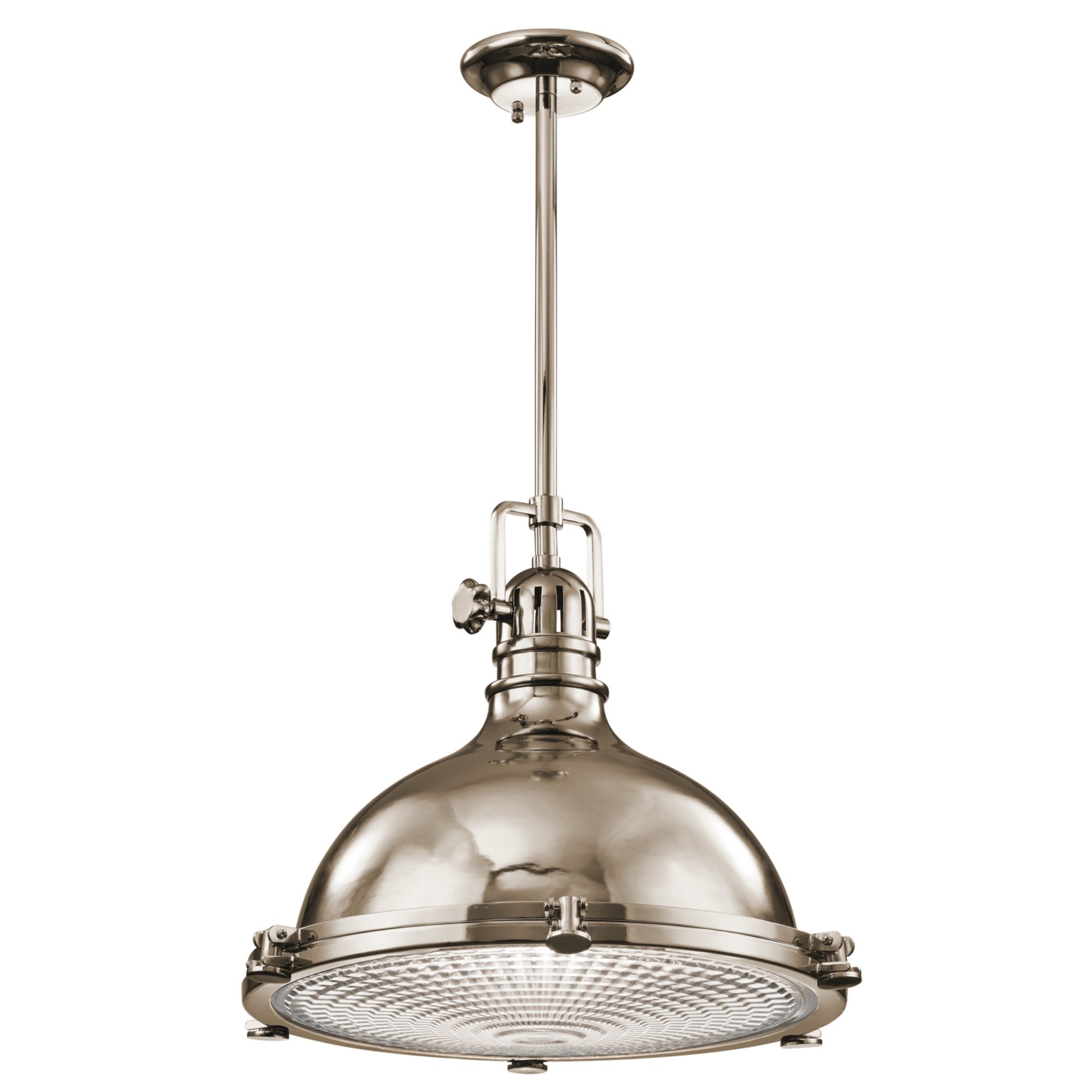 Hatteras Bay Pendant Light with Clear Fresnel Glass - Bees Lighting