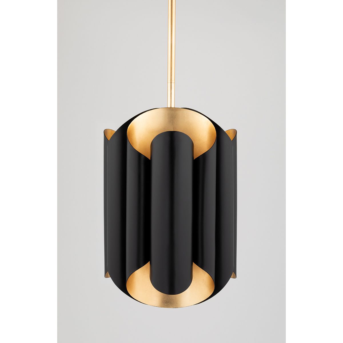 Banks 12 in. 6 Lights Pendant Light Gold & Black Finish - Bees Lighting