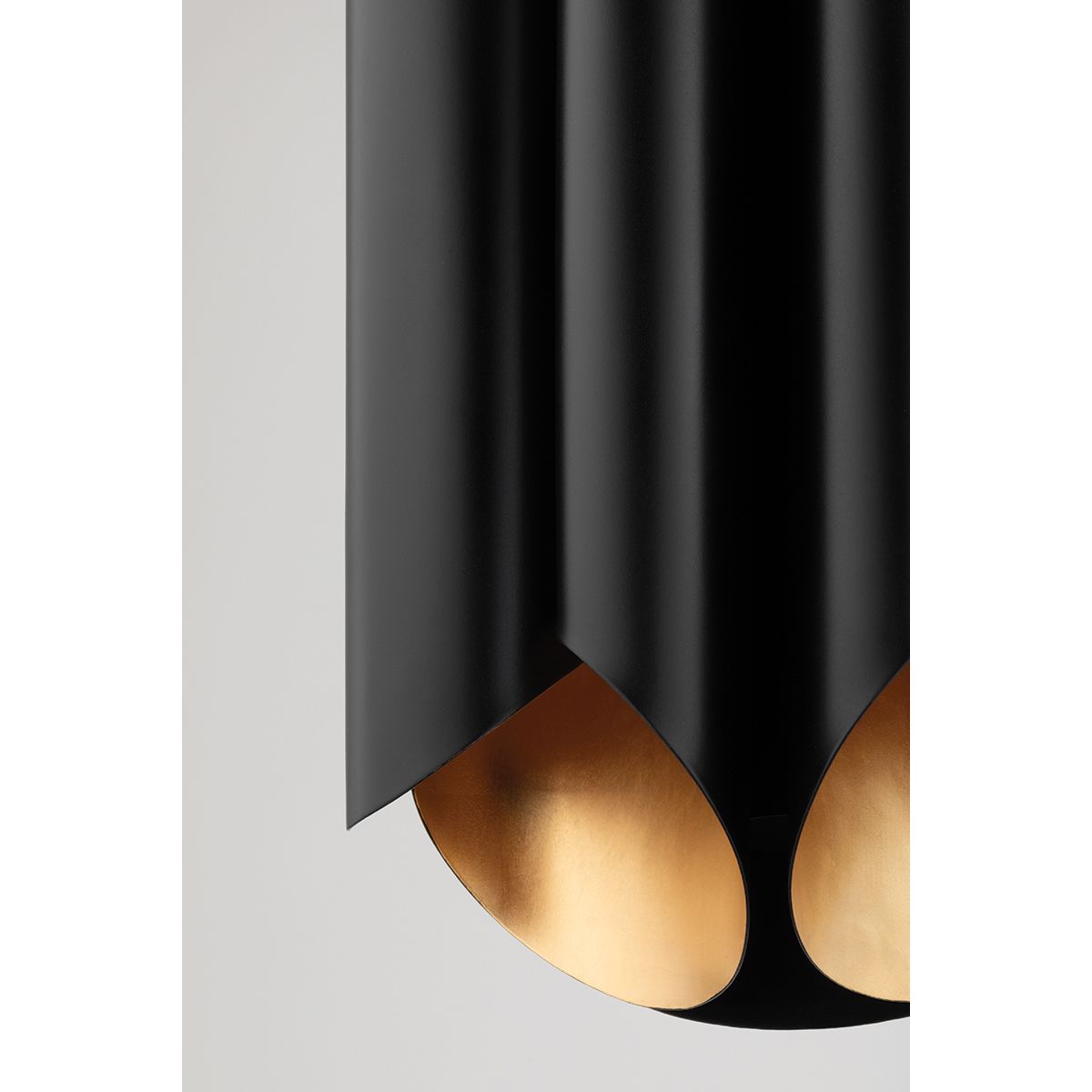 Banks 12 in. 6 Lights Pendant Light Gold & Black Finish - Bees Lighting