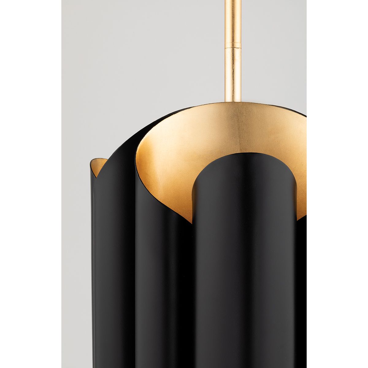 Banks 12 in. 6 Lights Pendant Light Gold & Black Finish - Bees Lighting