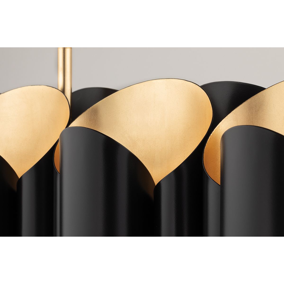 Banks 46 in. 12 Lights Pendant Light Gold & Black Finish - Bees Lighting