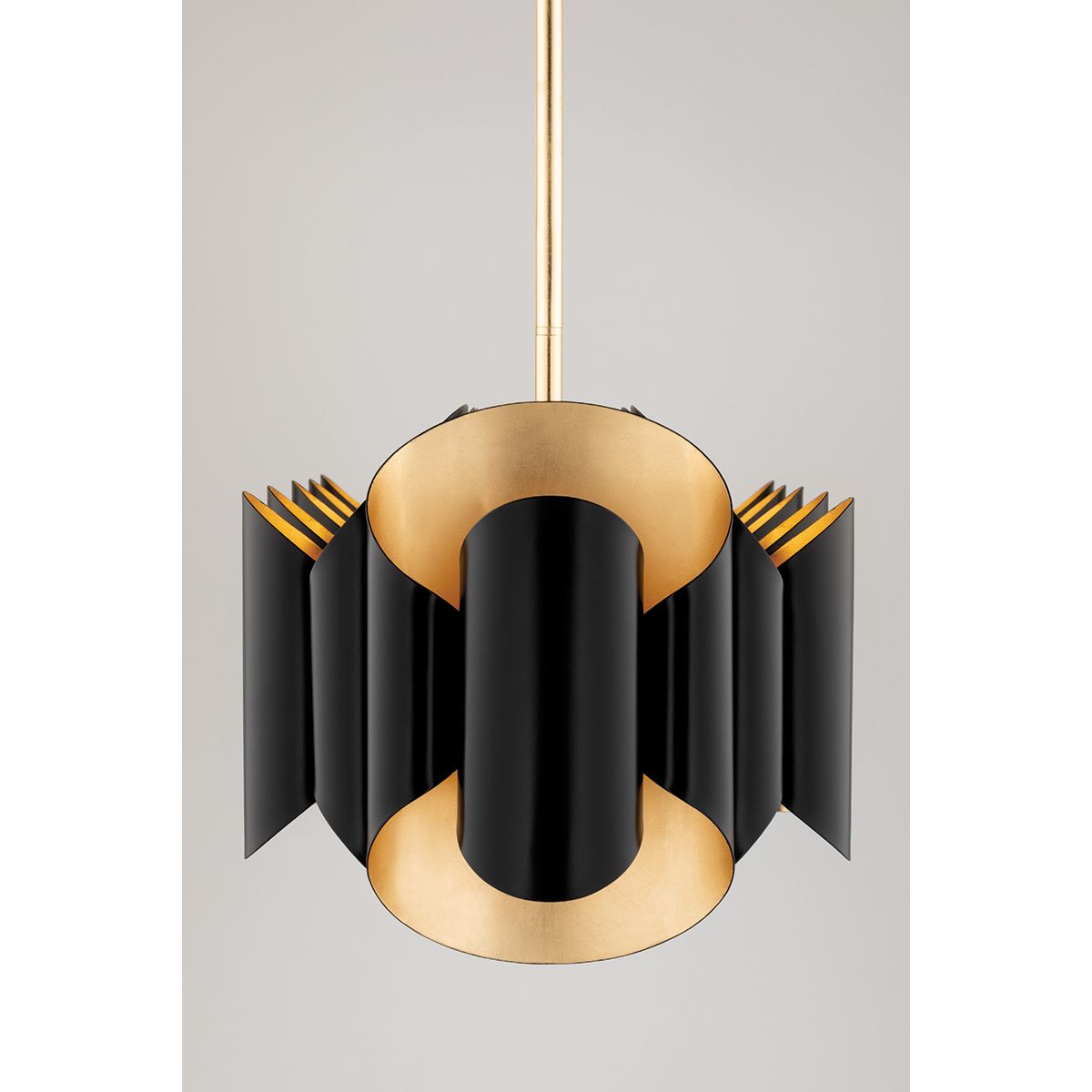 Banks 46 in. 12 Lights Pendant Light Gold & Black Finish - Bees Lighting