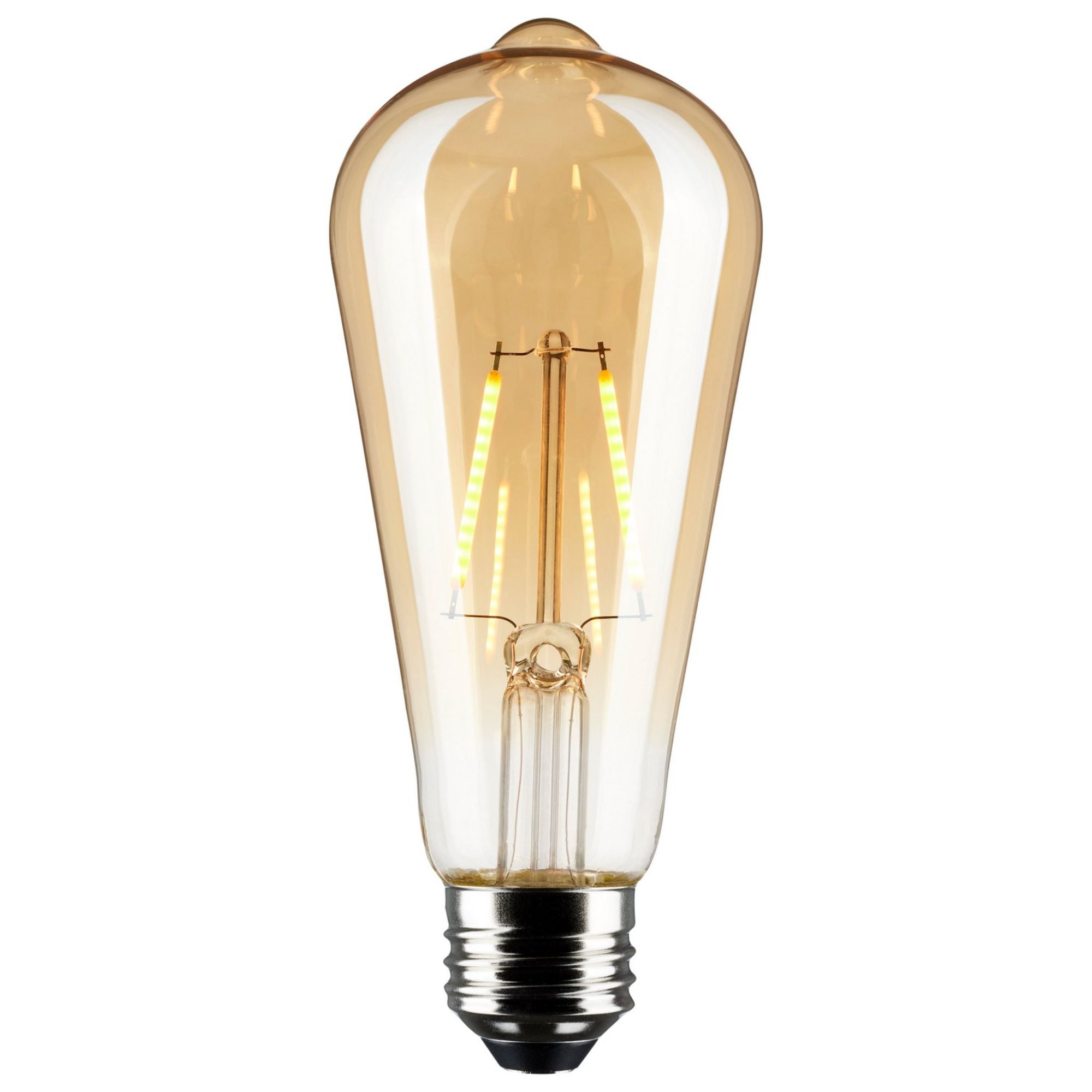 ST19 LED Vintage Bulb, 3 Watts, 220 Lumens, 2000K, E26 Medium Base, Amber Finish - Bees Lighting