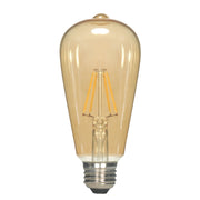 ST19 LED Vintage Bulb, 3 Watts, 220 Lumens, 2000K, E26 Medium Base, Amber Finish - Bees Lighting