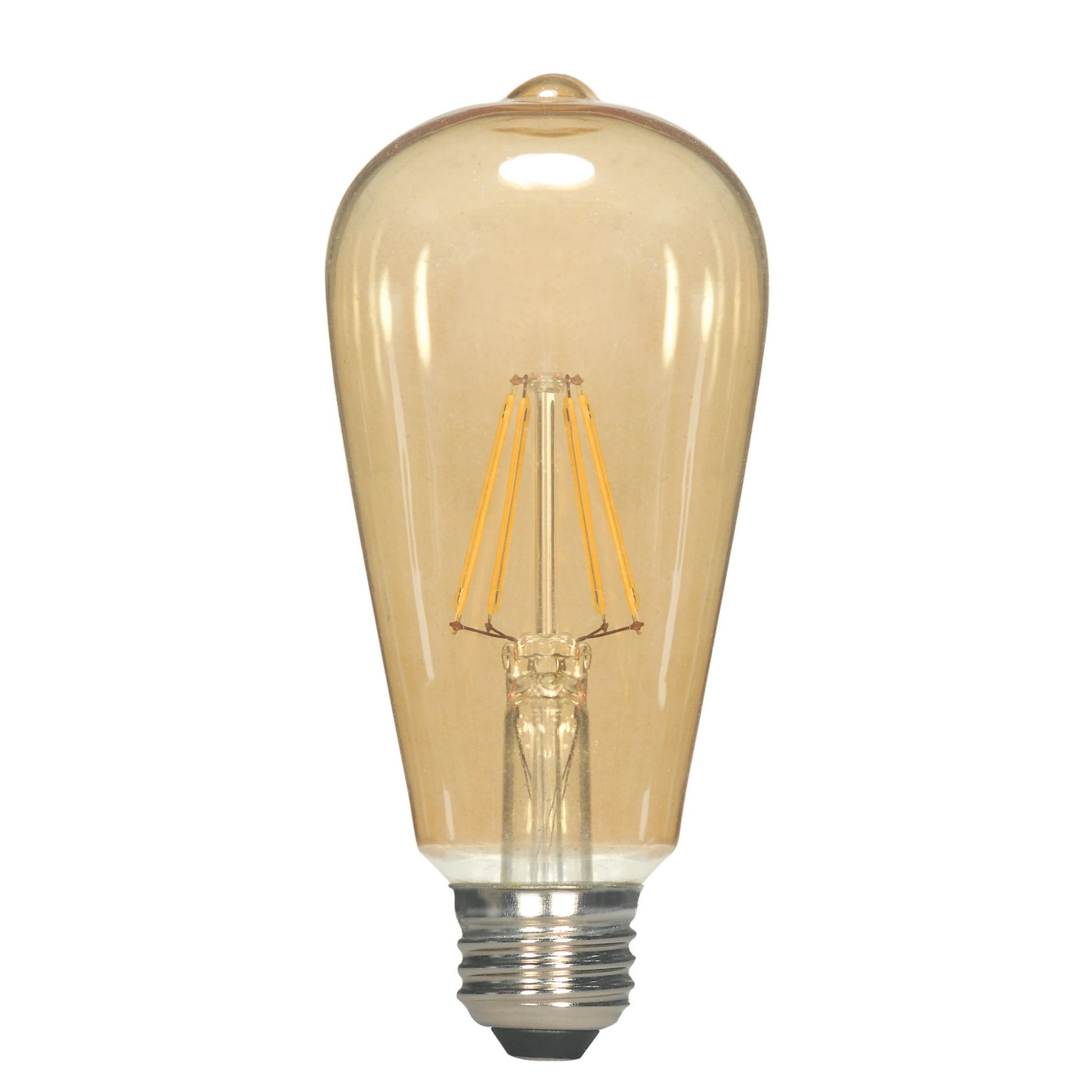 ST19 LED Vintage Bulb, 3 Watts, 220 Lumens, 2000K, E26 Medium Base, Amber Finish - Bees Lighting