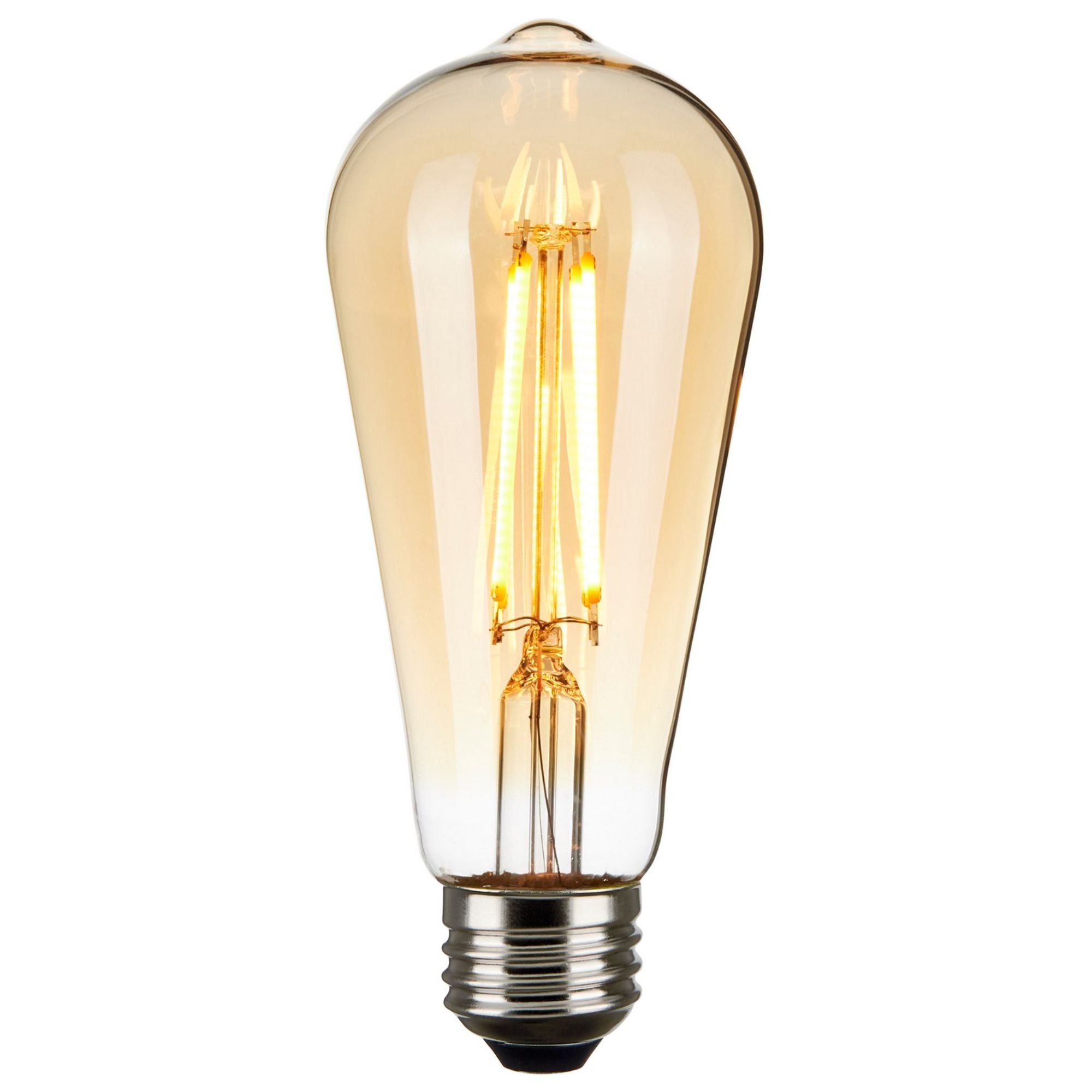 ST19 LED Vintage Bulb, 5 Watts, 380 Lumens, 2000K, E26 Medium Base, Amber Finish - Bees Lighting