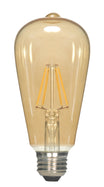 ST19 LED Vintage Bulb, 7 Watts, 650 Lumens, 2000K, 60W Equal, E26 Medium Base, Amber Finish
