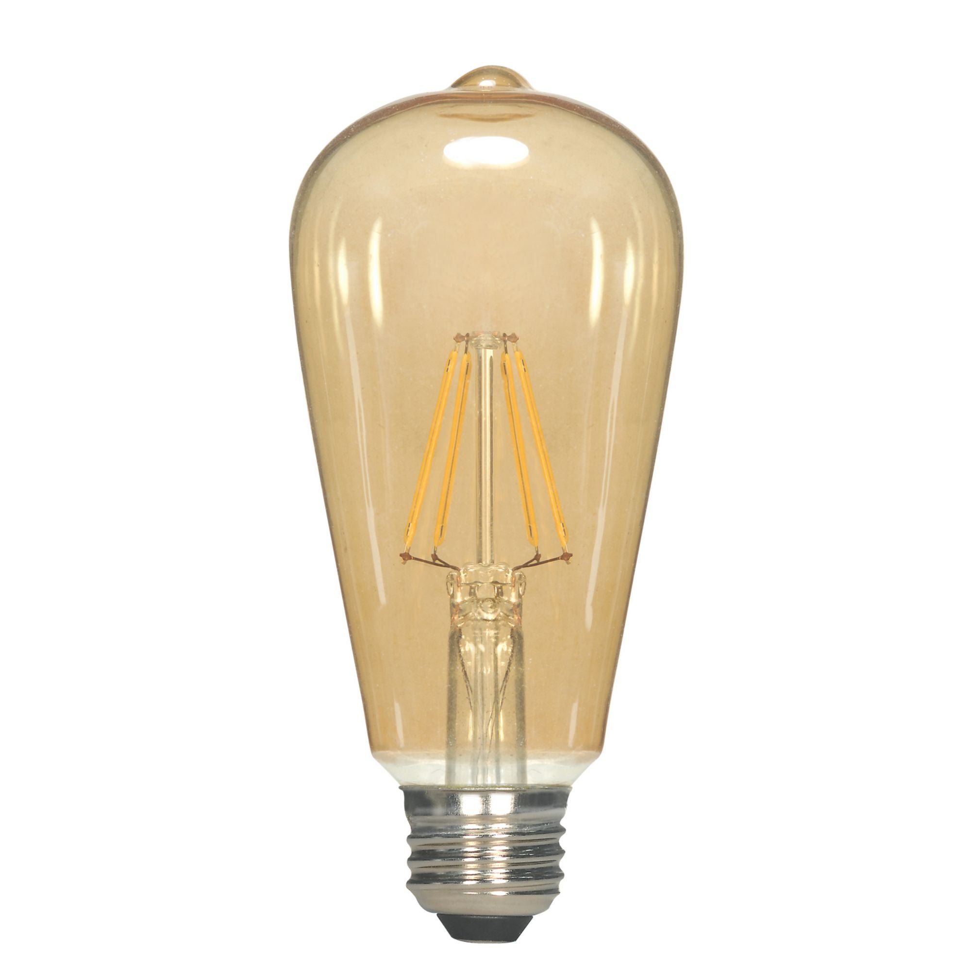 ST19 LED Vintage Bulb, 7 Watts, 650 Lumens, 2000K, 60W Equal, E26 Medium Base, Amber Finish