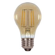 A19 LED Filament Bulb, 5 Watts, 380 Lumens, 2000K, E26 Medium Base, Amber Finish - Bees Lighting